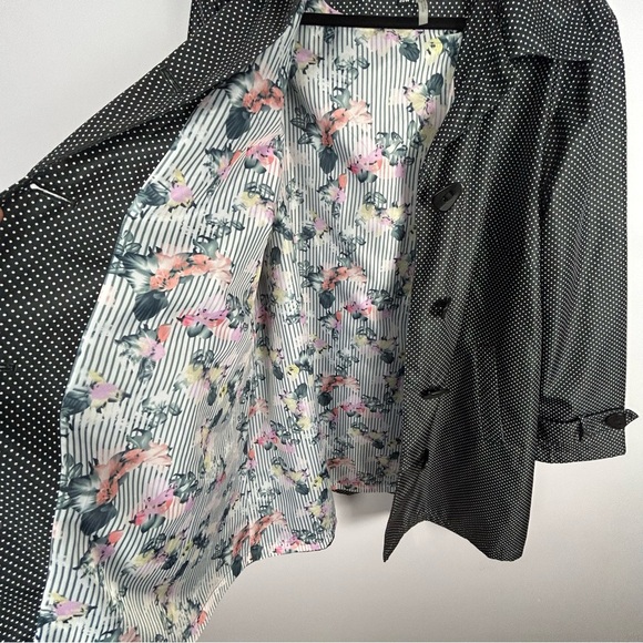 Mona Lisa by Fen-Nelli Classic Retro Vibe Black White Polka Dot Raincoat 20W - Picture 9 of 13
